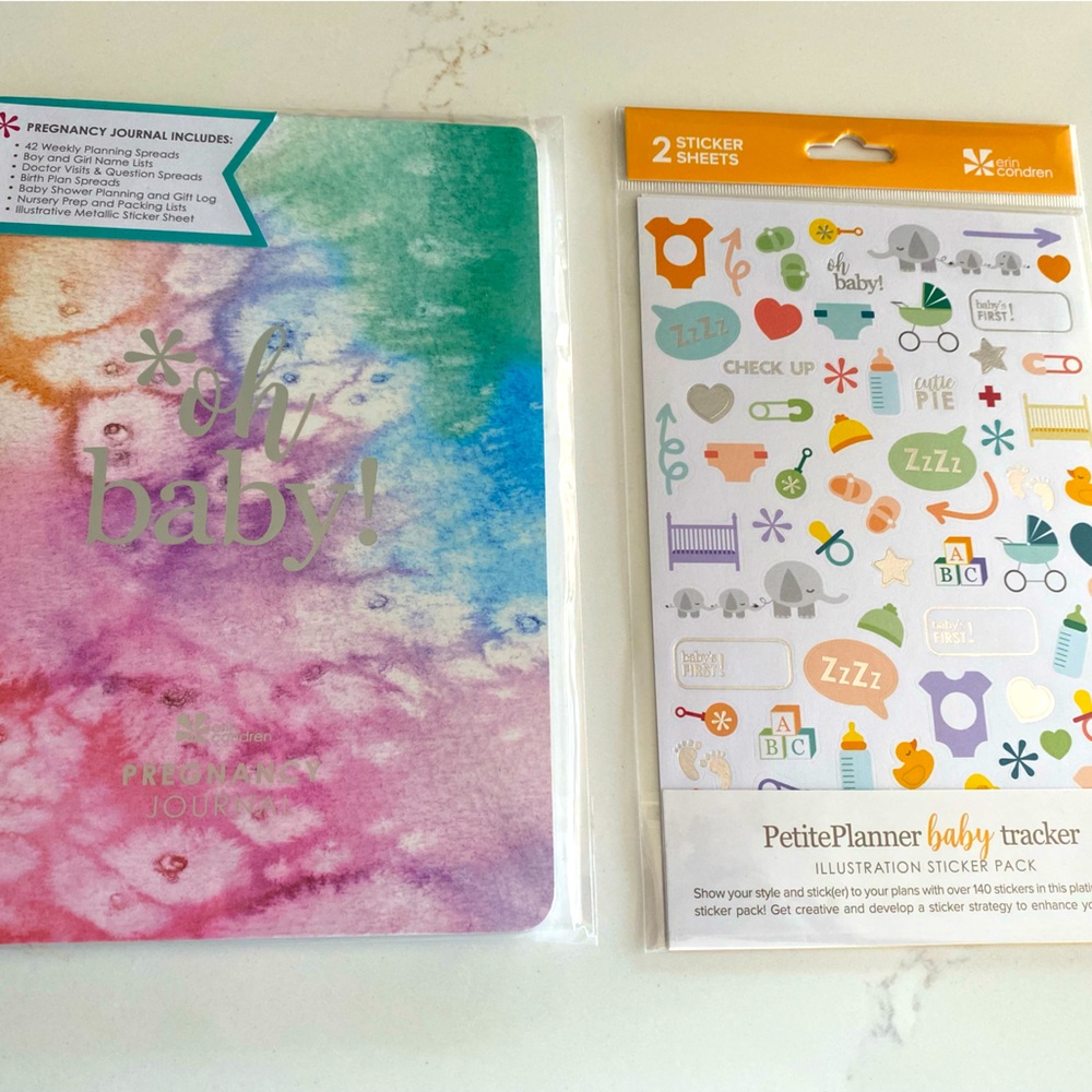 Pregnancy Journal with sticker book! New in packaging